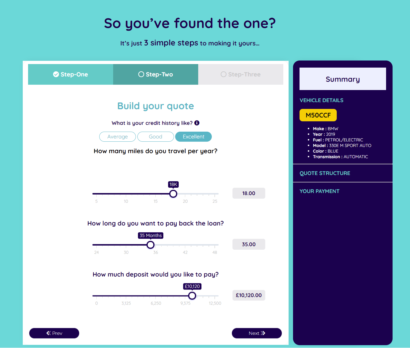 Car Finance Quote Calculator Image
